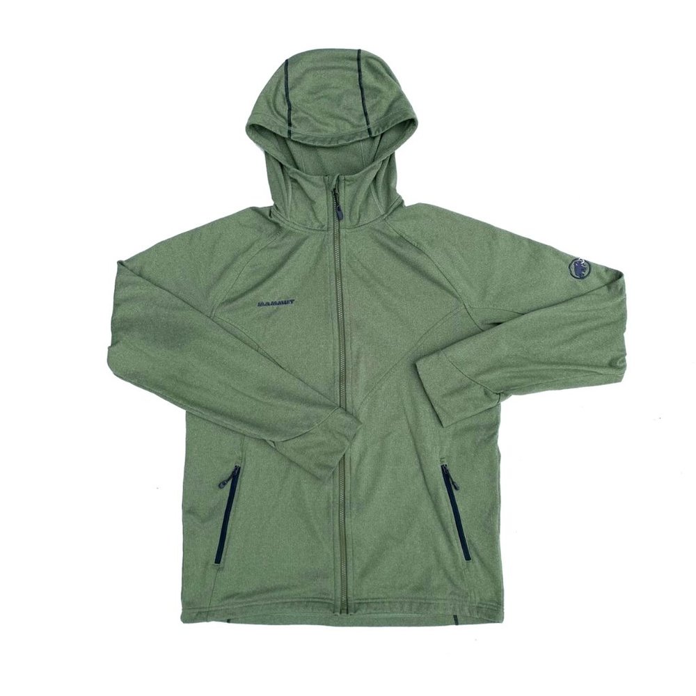 Mammut Swiss Green Mid Layer Hooded Jacket Large